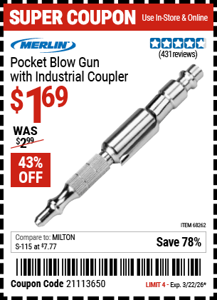 Harbor Freight Coupons, HF Coupons, 20% off - 68262
