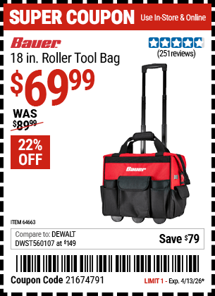 Harbor Freight Coupons, HF Coupons, 20% off - 64563