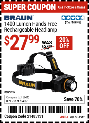 Harbor Freight Coupons, HF Coupons, 20% off - 70756