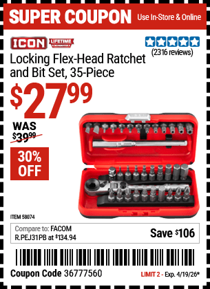 Harbor Freight Coupons, HF Coupons, 20% off - 58074