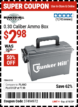 Harbor Freight Coupons, HF Coupons, 20% off - Ammo Box
