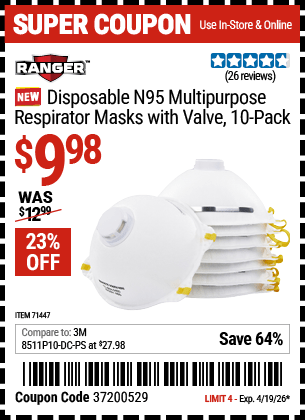 Harbor Freight Coupons, HF Coupons, 20% off - 71447