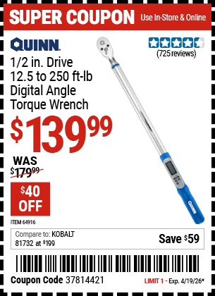 Harbor Freight Coupons, HF Coupons, 20% off - 1/2