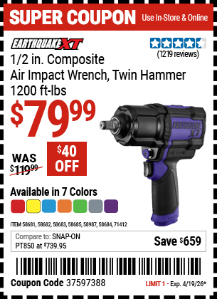 Harbor Freight Coupons, HF Coupons, 20% off - 71412