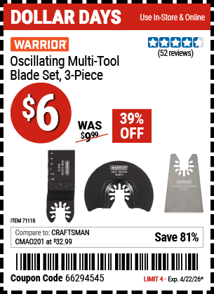 Harbor Freight Coupons, HF Coupons, 20% off - 71118