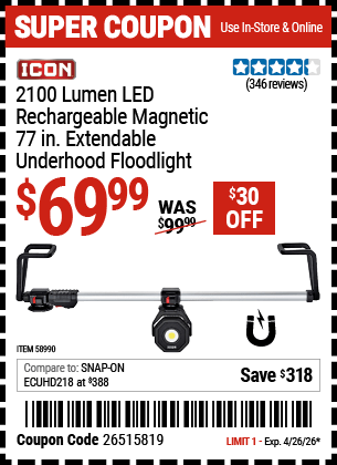 Harbor Freight Coupons, HF Coupons, 20% off - 58990