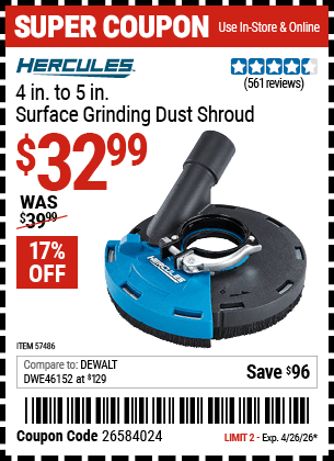 Harbor Freight Coupons, HF Coupons, 20% off - 57486