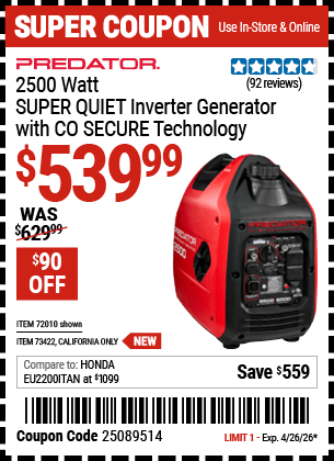 Harbor Freight Coupons, HF Coupons, 20% off - 72010