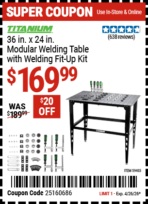 Harbor Freight Coupons, HF Coupons, 20% off - 59403