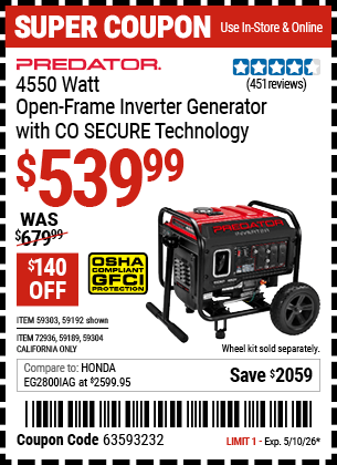Harbor Freight Coupons, HF Coupons, 20% off - 59303