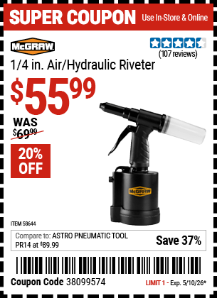 Harbor Freight Coupons, HF Coupons, 20% off - MERLIN 3/8 in. x 25 ft. Rubber Air Hose for $11.99