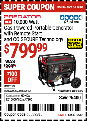 Harbor Freight Coupons, HF Coupons, 20% off - 72624