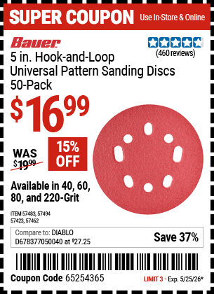 Harbor Freight Coupons, HF Coupons, 20% off - 57483