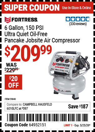 Harbor Freight Coupons, HF Coupons, 20% off - 59840