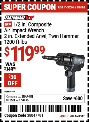 Harbor Freight Coupons, HF Coupons, 20% off - 59834