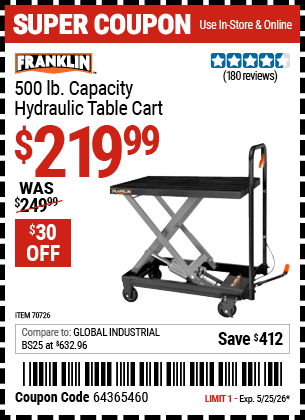 Harbor Freight Coupons, HF Coupons, 20% off - 70726