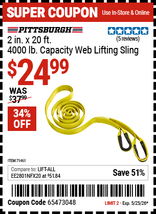 Harbor Freight Coupons, HF Coupons, 20% off - 71461