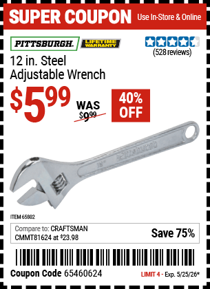 Harbor Freight Coupons, HF Coupons, 20% off - 12