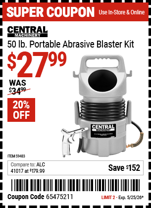 Harbor Freight Coupons, HF Coupons, 20% off - 59483