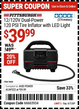 Harbor Freight Coupons, HF Coupons, 20% off - 70680