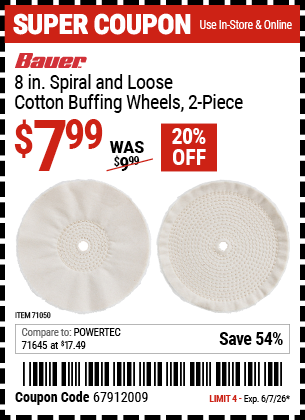 Harbor Freight Coupons, HF Coupons, 20% off - 71050