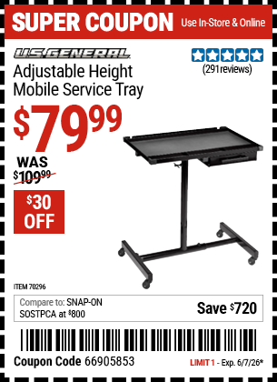 Harbor Freight Coupons, HF Coupons, 20% off - 70296