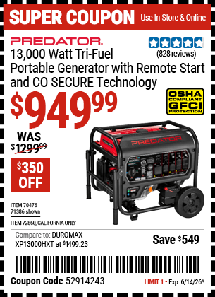 Harbor Freight Coupons, HF Coupons, 20% off - 70476