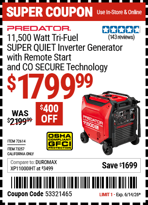 Harbor Freight Coupons, HF Coupons, 20% off - 72614