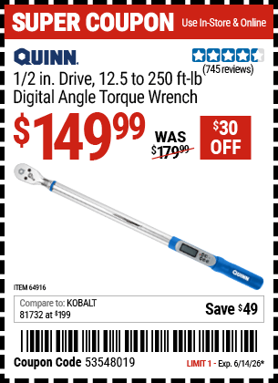 Harbor Freight Coupons, HF Coupons, 20% off - 1/2