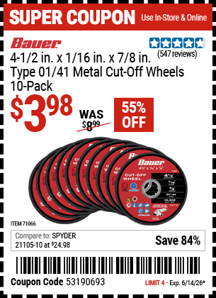Harbor Freight Coupons, HF Coupons, 20% off - 71056