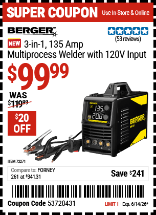Harbor Freight Coupons, HF Coupons, 20% off - 72271