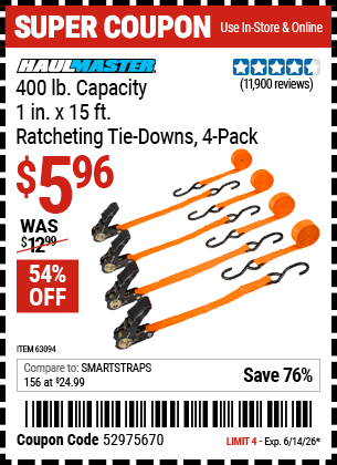 Harbor Freight Coupons, HF Coupons, 20% off - 4 Piece, 1