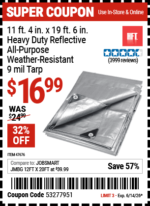Harbor Freight Coupons, HF Coupons, 20% off - 11 Ft. 4