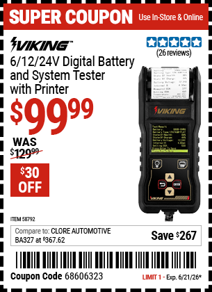 Harbor Freight Coupons, HF Coupons, 20% off - 58792