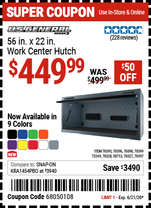Harbor Freight Coupons, HF Coupons, 20% off - 70395