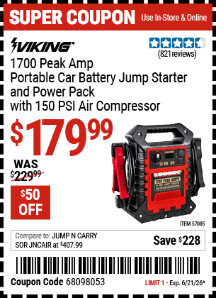 Harbor Freight Coupons, HF Coupons, 20% off - 57005