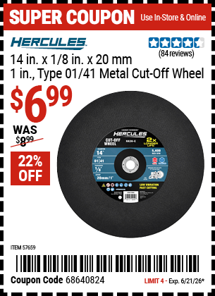 Harbor Freight Coupons, HF Coupons, 20% off - 57659