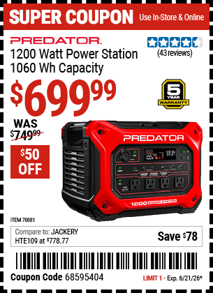 Harbor Freight Coupons, HF Coupons, 20% off - 70081