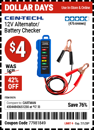 Harbor Freight Coupons, HF Coupons, 20% off - 59376