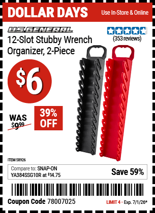 Harbor Freight Coupons, HF Coupons, 20% off - 58926