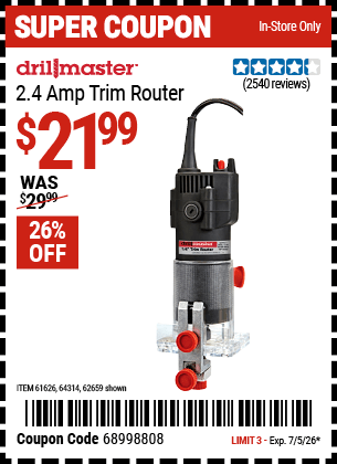 Harbor Freight Coupons, HF Coupons, 20% off - 1/4