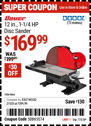 Harbor Freight Coupons, HF Coupons, 20% off - 58862