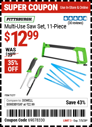 Harbor Freight Coupons, HF Coupons, 20% off - 71277