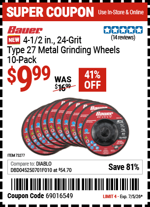 Harbor Freight Coupons, HF Coupons, 20% off - 73277