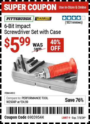 Harbor Freight Coupons, HF Coupons, 20% off - 64812