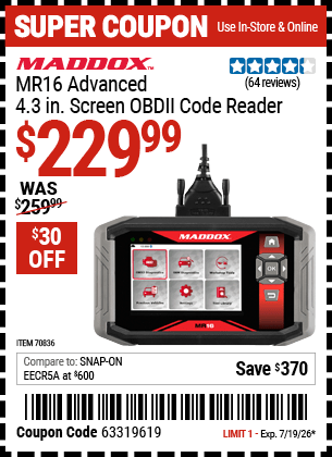 Harbor Freight Coupons, HF Coupons, 20% off - 70836