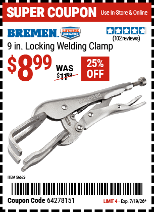 Harbor Freight Coupons, HF Coupons, 20% off - 56629