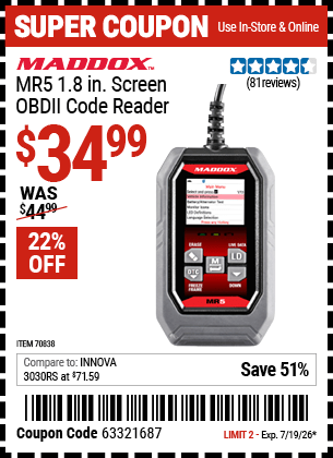Harbor Freight Coupons, HF Coupons, 20% off - 70838