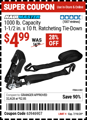 Harbor Freight Coupons, HF Coupons, 20% off - 1000 Lb. Capacity 1-1/2