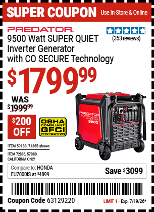 Harbor Freight Coupons, HF Coupons, 20% off - 71365